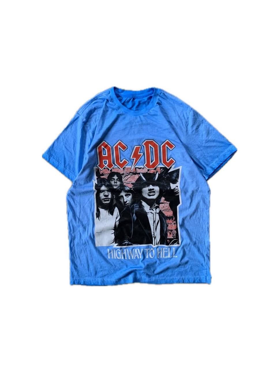 AC/DC Highway to Hell Blue Graphic Tee - THRIFTTEE